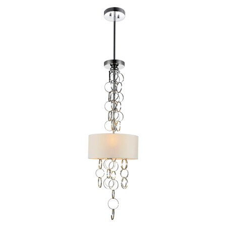 Cwi Lighting 3 Light Drum Shade Mini Pendant With Chrome Finish 5627P11C